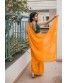 Georgette Orange Saree