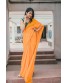 Georgette Orange Saree