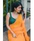 Georgette Orange Saree