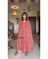 Red Lotus Bloom Anti Fit Kurta Set 