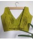 Lime Green Silk Blouse