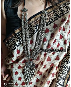 Chanderi Cotton Silk Heart motifs Saree