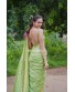 Green Silk Linen Handwoven Saree