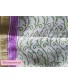 Purple Kota Doria Floral Hand Block Print Saree