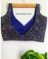 Blue Ajrakh Padded Blouse