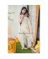 Cream Applique Work Suit 