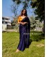 Navy Blue Chiffon Saree