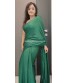 Green Satin Silk Saree