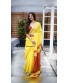 Yellow Organic Linen Saree