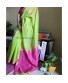 Maheswari Handloom Silk Saree (Green-Pink)
