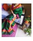 Maheswari Handloom Silk Saree (Green-Orange)