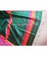 Maheswari Handloom Silk Saree (Green-Orange)