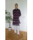 Red Black Ikat Kurta