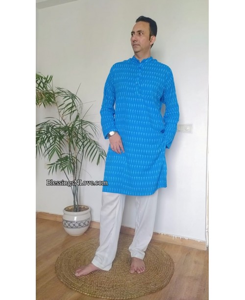 Sky Blue Ikat Kurta