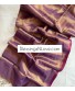 Magenta With Gold Metallic Tissue Mul Saree 