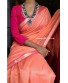 Peach Maheswari Handloom Silk Saree