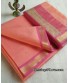 Peach Maheswari Handloom Silk Saree