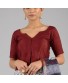 Maroon Raw Silk Long Blouse