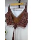Earthy Rust Brown Ajrakh Blouse
