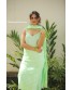 Green Applique Cut Work Suit