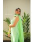 Green Applique Cut Work Suit