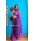 साज  Purple Softest Cotton Mul Loom Saree