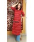 Maroon Red Block Print Kurta