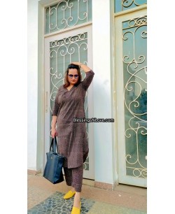 Ajrakh Anti Fit Kurta And Pants
