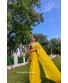 Yellow Chiffon Saree