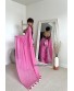 Pink Cotton Mul Saree