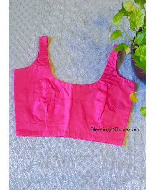Pink Basic Silk Blouse