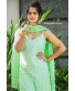 Green Applique Cut Work Suit