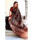 Black Ajrakh Modal Silk Saree