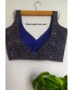 Blue Ajrakh Padded Blouse