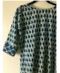 Indigo Block Print Cape